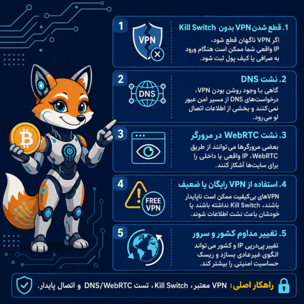 مهم‌ترین دلایل لو رفتن IP در کریپتو