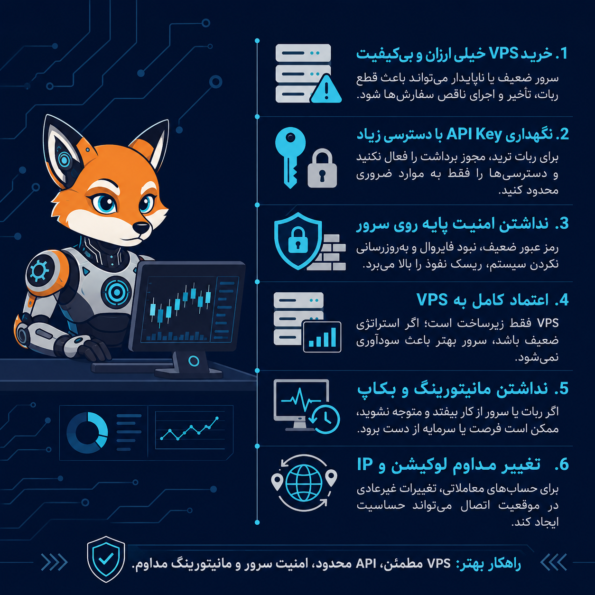 اشتباهات رایج در استفاده از VPS برای ترید