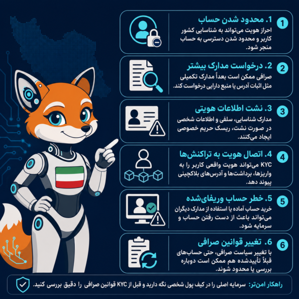 مهمترین خطرات KYC برای کاربران ایرانی