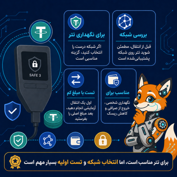 آیا Trezor Safe 3 برای تتر مناسب است؟
