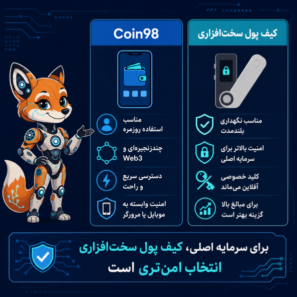 Coin98 بهتر است یا کیف پول سختافزاری؟
