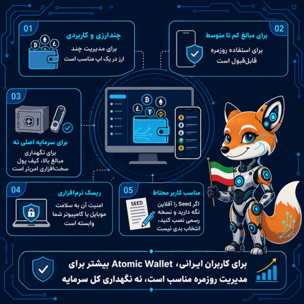 Atomic Wallet برای کاربران ایرانی مناسب است؟