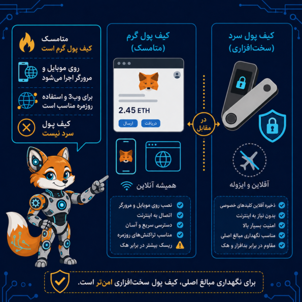 آیا MetaMask کیف پول سرد است؟