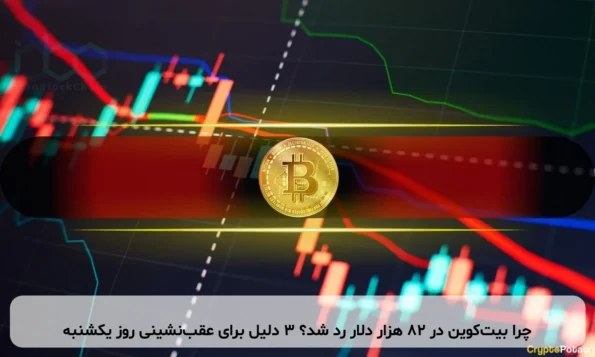 چرا بیت‌کوین در ۸۲ هزار دلار رد شد؟ ۳ دلیل برای عقب‌نشینی روز یکشنبه