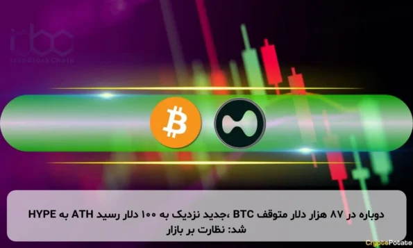 HYPE به ATH جدید نزدیک به ۱۰۰ دلار رسید، BTC دوباره در ۸۷ هزار دلار متوقف شد: نظارت بر بازار