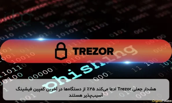 هشدار جعلی Trezor ادعا می‌کند ۲۵٪ از دستگاه‌ها در آخرین کمپین فیشینگ آسیب‌پذیر هستند