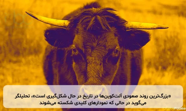 «بزرگ‌ترین روند صعودی آلت‌کوین‌ها در تاریخ در حال شکل‌گیری است»، تحلیلگر می‌گوید در حالی که نمودارهای کلیدی شکسته می‌شوند
