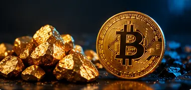 مقایسه طلا و بیت‌کوین از نظر نوسان قیمت و ریسک سرمایه‌گذاری؛ سکه بیت‌کوین در کنار شمش طلا