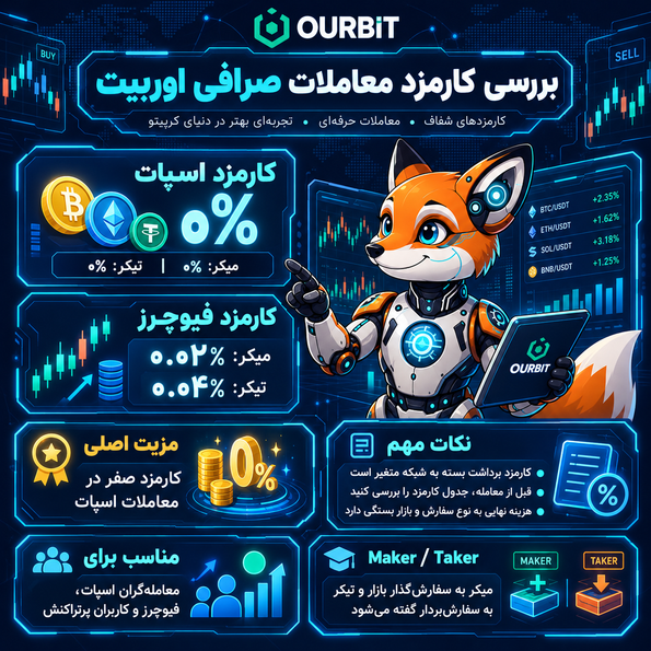بررسی کارمزد معاملات صرافی اوربیت