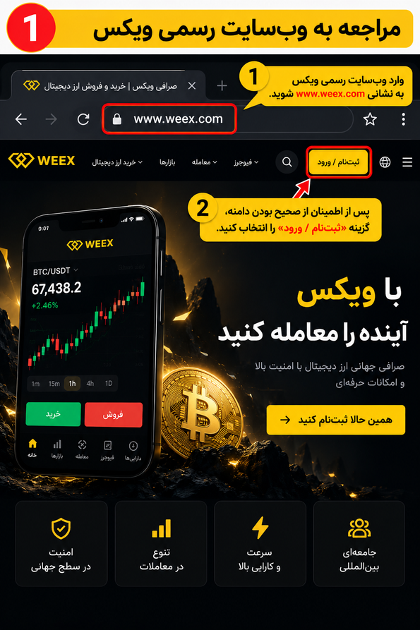 مراجعه به وب‌سایت رسمی