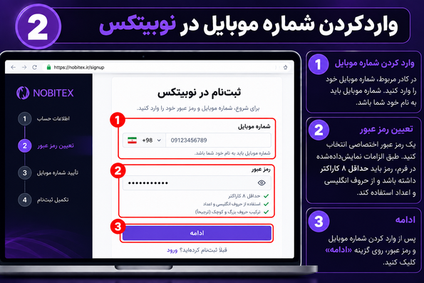 واردکردن شماره موبایل