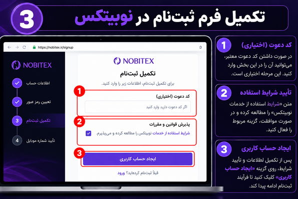 تکمیل فرم ثبت‌نام