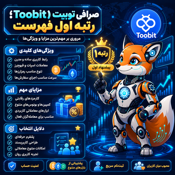 صرافی توبیت (Toobit)؛ رتبه اول فهرست