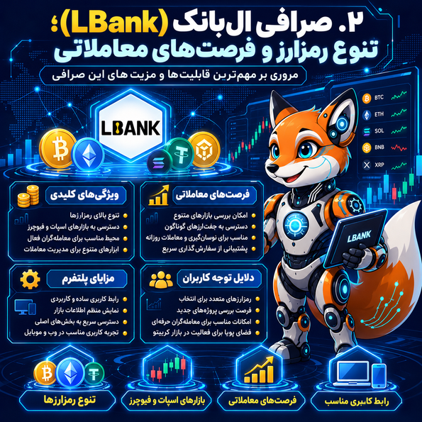 صرافی البانک (LBank)؛ تنوع رمزارز و فرصتهای معاملاتی