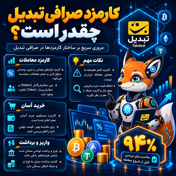 کارمزد صرافی تبدیل چقدر است؟