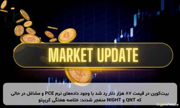 بیت‌کوین در قیمت ۸۷ هزار دلار رد شد با وجود داده‌های نرم PCE و مشاغل در حالی که QNT و NIGHT منفجر شدند: خلاصه هفتگی کریپتو